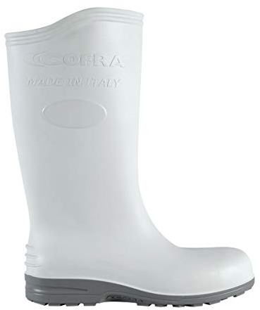 COFRA 00310-N04.W43 ECLYPSE S4 FO SR Taglia 43 Stivale PVC/Nitrile Bianco/Perla - Puntale Stivali da Lavoro Scarpe Antinfortunistiche