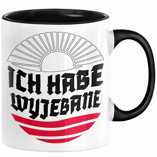 Polen Tasse Spruch Ich Habe Wyjebane Polska Geschenkdiee Kaffee-Becher (Schwarz)