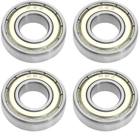 Create idea 4 Stück Rillenkugellager OEM: R8ZZ 1/2 Zoll X 1-1/8 Zoll X 5/16 Zoll (12,7 X 28,575 X 7,938 mm) Doppelt Abgeschirmte Metalldichtungsabdeckung