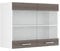 Vicco Hängeschrank R-Line, Wandhängeschrank, Grau/Weiß, 80 cm mit Glastüren