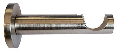 BASIT Wandträger für Gardinenstangen 1-läufig Edelstahl Look I Gardinenstangen Träger 20mm Wandbefestigung für Rohr Gardinenstangen Halterung Vorhangstange H31