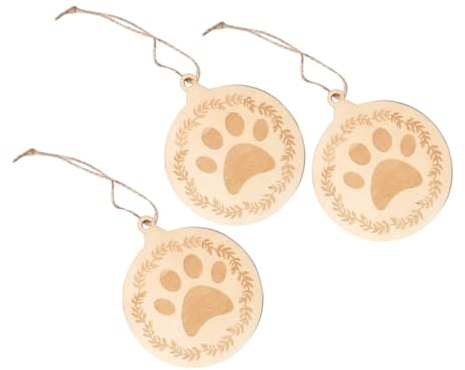 6St Christbaumschmuck Country Style weihnachtsbaumdeko Weihnachten Holz Tags rustikaler Weihnachtsbaumanhänger Weihnachtsbaum anhänger Hochzeitsanhänger hölzern schmücken Bambus
