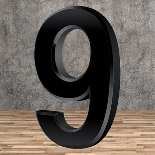 Numéro de maison moderne de 10,16 cm (10,16 cm) - Qualité supérieure - Aspect élégant et facile à lire - Bon matériau (9)