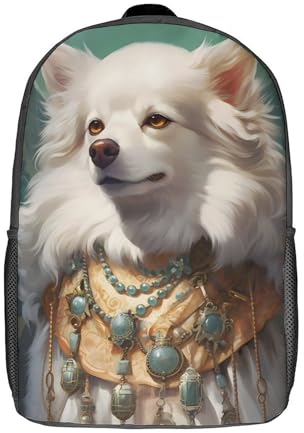 FUmoney 17 Zoll Kinderrucksack Pampered Puppy Schulrucksack 3D Kinder Schulrucksack Schultaschen Moderucksack mit Taschenbuchtaschen