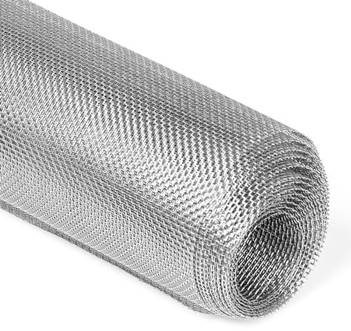 Wire Mesh 12mesh Wire Mesh Door Window Screen Metal Fencing Roll Mesh Filter Mesh Cover 304 Stainless Steel Woven Wire Mesh for Vent Cage Garden Window 30CMX200CM