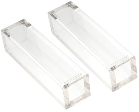 GARVALON Caja De Almacenamiento De Dados Acrílica Transparente Caja De Dados Magnética Organizador Ligero para Joyas Y Pequeños Artículos 2 Unidades