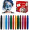Truccabimbi, 12 Colori per Face Painting e Body Painting, Atossico e Sicuro per Bambini, Ideale per Compleanni, Halloween, Carnevale, Facile da Applicare e Lavare, Asciugatura Rapida