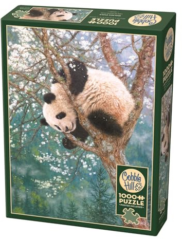 Cobble Hill 3840286 Glücklicher Panda, 1000 Teile Puzzle inkl. Puzzleposter für Erwachsene und Kinder ab 12 Jahren, Tiermotiv