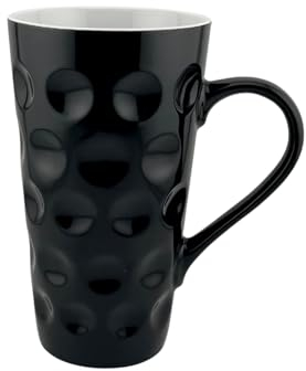 0,2 L Dubbetasse - Keramik Tasse 200 ml | Pfalz Retro Kaffeebecher | Pfälzer Kaffeetasse - Schwarz