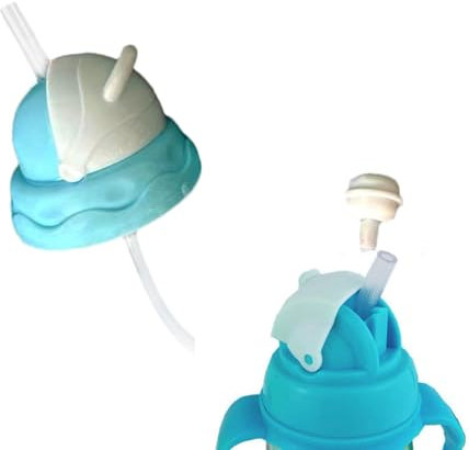Whrcy Babyflaschen-Strohhalm, Trinkbecher-Strohhalm - Umrüstsatz für Strohhalm-Auslauf - Babyflaschenzubehör mit beschwertem Strohhalm, Schnabeltassen-Umrüstsätze für Flaschen