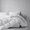 Double Heavyweight Bed Duvet, Luxury White Goose Feather & Down Duvet/Quilt, 12 Tog with 100% Cotton Shell, Machine Washable Hotel Quality 200x200cm Quilt with 8 Corner Tabs
