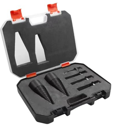 Sharplace Fire Wood Drill Bit Splitting Wood Cone Drill Bit with Portable Case Camping 32mm Log Splitter Drill Attachment Wood Splitter