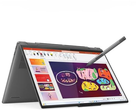 Lenovo Yoga 7 16IML9 Ordinateur portable 2 en 1 (2022) Touch | 16 1920 x 1200 FHD+ | Core Ultra 7-155U - Disque dur SSD de 1 To - 16 Go de RAM | 12 cœurs @ 4,8 GHz Win 10 Pro Silver