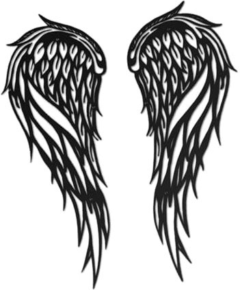 KESOTO 2 Stück Engel Flügel Wanddeko Metall für Wohnräume Schlafzimmer Geschenkideen, 40cmx16cm