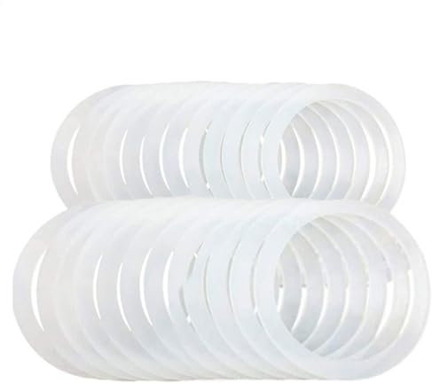 Jlobnyiun Guarnizioni di ricambio per barattoli, 10 guarnizioni in silicone, guarnizioni ermetiche a stagna per barattoli, guarnizione in silicone alimentare per coperchi di conservazione