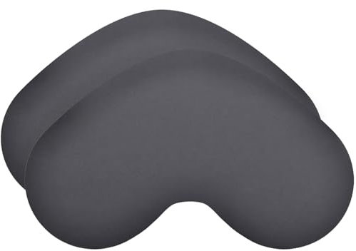 Kissenbezug Dunkelgrau Doppelpack Nackenkissen Twist, Hochwertige Mako-Baumwolle (Double Jersey), Bügelfrei & trocknergeeignet, Kissenhüllen Set mit Reißverschluss, Oeko-Tex Zertifiziert