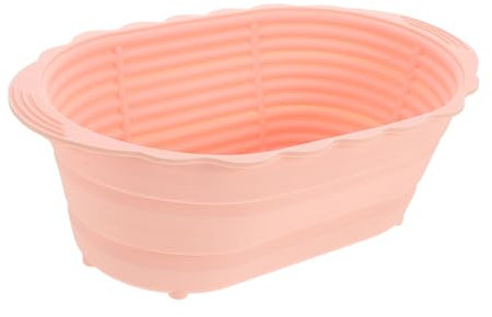 SOLUSTRE Faltbarer Silikon Gärkorb Oval Hitzebeständig Für Sauerteig Großes Fassungsvermögen Klappbar Küchenbackzubehör