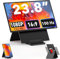 Kwumsy Monitor Portatile Per Laptop 23.8 Pollici, Doppio Schermo PC Portatile Per All Laptop, Con FHD 1080P 100Hz 120% sRGB, Supporta La Rotazione Di 90°/Altezza Regolabile/Pieghevole/Design Magnetico