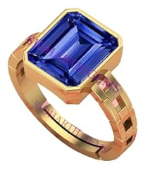 Arwacraft 11.00 Ratti 10.00 Carat Lab - Certified Unheated Untreatet Aaa+ Quality Natural Blue Sapphire Neelam Gold Adjustable Gemstone Ring For Women'S And Men'S-B0BZ8CSBMRNAMZ