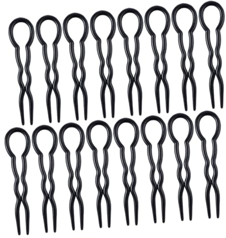 Homoyoyo 24pcs U-shaped Hair Pins Plastic Hair Forks Lightweight Comfortable Wearing Experience for Women and Teen Girls Daily Life Use