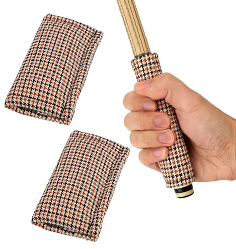 Penitue 2pcs Pool Cue Cleaning Towels, Cotton Linen Pool Cue Cleaner Cloths Snooker Billiard Wipes Accessory Maintenance Tools for Smooth Gliding & Stain Purifying