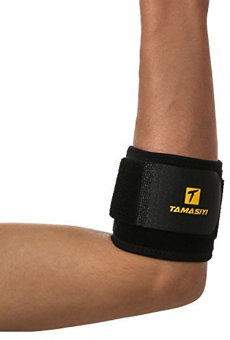 Tamasiyi 205N Neoprene Compression Elbow Strap Elbow Support Latex Free S to L Tennis, Badminton, Baseball, Golf, Table Tennis (S(Around the Elbow 7.8~9.4)) by Tamasiyi