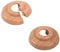 Sanitop-Wingenroth Klapprosette für Rohrsysteme 12 mm oder Typ 1/8 '' 2er-Set Rosette Abdeckung für Heizungsrohre Außendurchmesser: 40 mm Kunststoff Buche 19430 3
