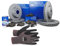 Inspektionspaket ATE Bremsen Set inkl. Bremsscheiben und Bremsbeläge für vorne Ø 314 mm und hinten Ø 300 mm enthalten, 100% passend für Ihr Fahrzeug, inkl. Priner Montagehandschuhe, AN202