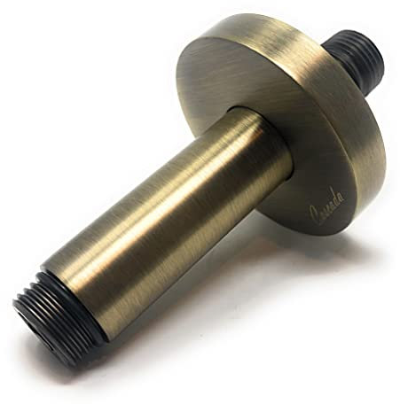 Ceiling Mount Shower Arm and Escutcheon with 1/2-Inch NPT Thread (3, Antique Brass)