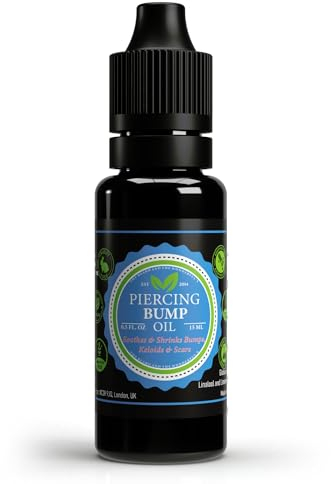 StretchM8 Aftercare Oil for Stretching - Piercing Bump - Piercing Scar - Soothing Formula - Keloid Shrinking for Ear - Belly - Nose - 15ml - All Natural Ingredients