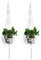YMWALK Macrame Plant Hanger, 2 PCS Hanging Plant Pot,Handmade Flower Pot Basket Hanging Rope Plant Holder for Outdoor Indoor Wall Art, Garden,Porch, Hallway and Home Decor (105cm/41inch,White)