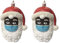 URFEDA 2020 Weihnachtsmann mit Maske, Personalisierte Weihnachten Dekorationen Ornamente Weihnachtsmann Weihnachtsbaum Hängen Anhänger Survivor Weihnachtsbaumschmuck Kinder Weihnachten Geschenk