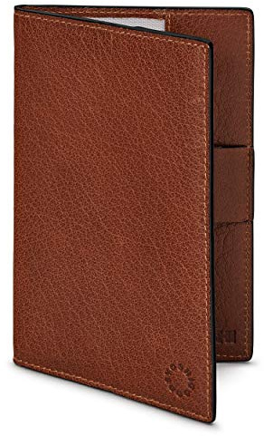 Yoshi [Brown] Leather Golf Scorecard Holder, for Golf Score Cards, Men & Women with Pen Loop
