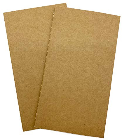 OMNIQI Leder-Tagebucheinlagen, 2 Nachfülleinlagen für kleine nachfüllbare Reise-Notizbücher, Füllpapier für Tagebuch, Notizbuch (Linie)