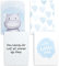 Papierschmiede® Kinderposter 4er Set, 30x40 cm Wanddeko, Geschenk für Jungen Kinderzimmer Babyzimmer, blau Nilpferd hello little one, Baby Hippo