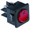 Recamania Interruptor basculante lavavajillas medida de montaje 25,5x25mm rojo 2NO 250V 16A iluminado 0-I