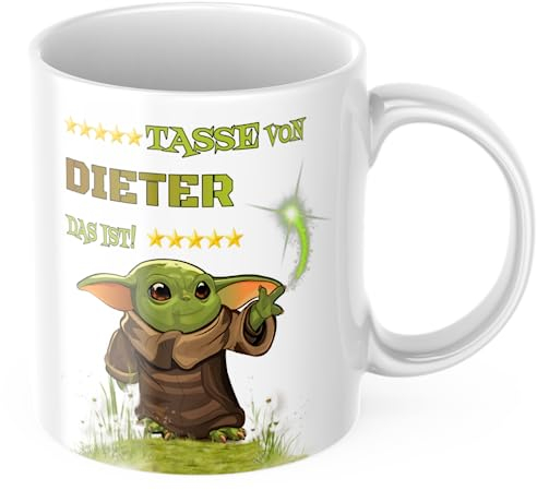 Namenstasse Wunschname auf Tasse Kindertasse Geburtstag Geschenkidee Tasse personalisieren (weiß)