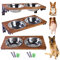 Folding Dog Bowl Stand Mounted Elevated Pet Feeder Includes 2 Stainless Steel, Adjustable Dog Bowls for Medium-Large Dogs 44 Oz