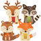 Papierdrachen 8 Windlichter zum Basteln für Kinder - Rentier, Waschbär, Fuchs, Eichhörnchen - Teelichthalter - Bastelset Herbst Set 1