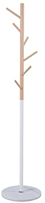 Compactor Garderobenständer, Weiß/Braun, 35 x 172 cm, RAN10970
