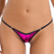 ranrann Micro String Femme Sexy Erotique Métallique Brillant Tanga Doré Slip Mini Bikini Ficelle Thong T-Back G-String Underwear Rose Taille Unique