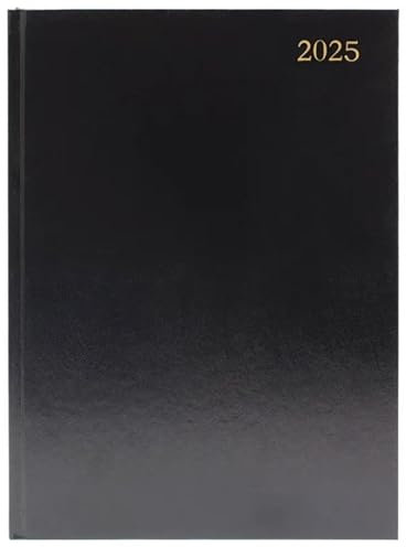 Top Sale Terminplaner 2026, A4, ein Tag pro Seite, mit Hardcover und passendem Lesebändchen, Schwarz