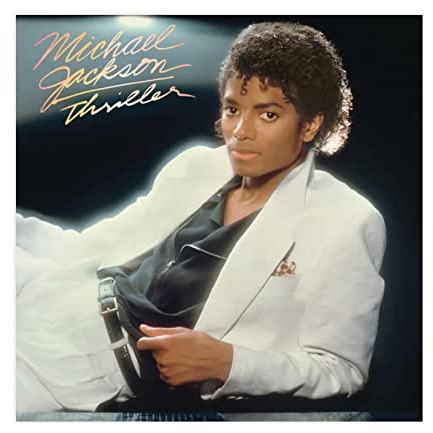 MOIT Sänger Michael Jackson Thriller Album Cover Leinwand Poster Schlafzimmer Dekor Sport Landschaft Büro Zimmer Dekor Geschenk Rahmen Stil 50 x 50 cm