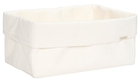 Little Dutch TE30592003 Wickeltischkörbchen groß - Pure soft weiß (25x15x15 cm)