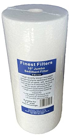 10 x 4.5 Inch Jumbo Sediment Big Blue Water Filter Whole House RO - 5 Micron