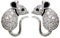 Navachi 18k White Gold Plated White Clear Crystal Mouse Mice Rat Ear Stud Az2665e Earrings