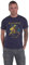 Iron Maiden T Shirt Piece of Mind Gold Eddie Official Unisex Navy Blue XXL