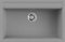EVHOC Lavello Sopratop DESIDERATA S, 1 Vasca, Lavandino in Kuarzite Vasca Unica per Cucina, Fascia Miscelatore Preforata, Made in Italy, Grigio Cemento, 79x51 cm