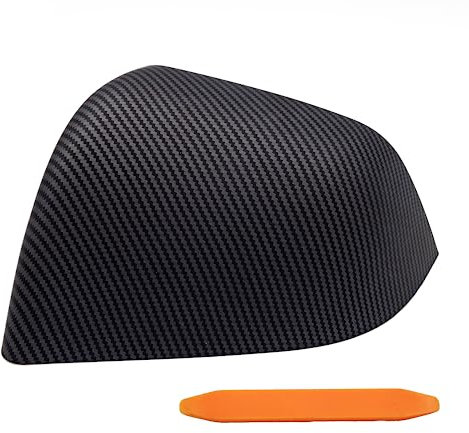 Tesvolution® Spiegelkappen Carbon-Optik für Tesla Model Y 2021 + 2022 + 2023 + 2024 Tuning Zubehör für Spiegel Abdeckung Carbon Cover Rückspiegelkappe