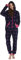 Focupaja Camicia da Notte per Adulti Pigiama a Quadri Natalizi Cerniera con Cappuccio Famiglia Onesie Sleepwear Donne Uomini Blu-Viola L